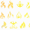Pellicola transfer Luminous Flames 100 cm, luminescente ai raggi UV, n. 3