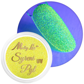 MollyLac Neon-Nagelstaub „Syreni“ – UV-leuchtender Staub, Döschen 2,5 g, Nr. 2