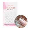 Adesivi per unghie / French / Linea del sorriso francese, 39 pezzi, argento DH-808 MollyNails