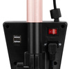 Lámpara LED de belleza de arco de 45 W, de pie, sin sombras, negra, modelo HQ-U28