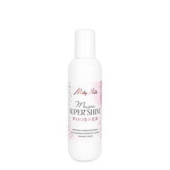 Parfümiertes 3-in-1-Reinigungsmittel und Glanzspray zum Entfernen der klebrigen Schicht – Magic Super Shine Finisher von MollyNails, 100 ml