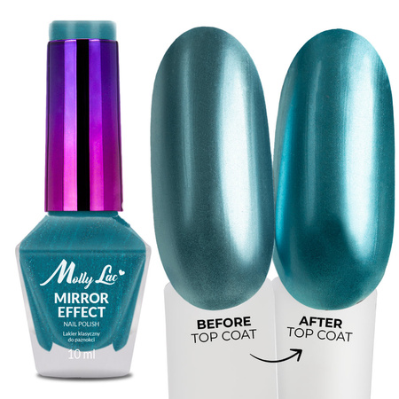 MollyLac Classic Nail Polish, Mirror Effect (Mirror/Metallic), No. 02, 10 ml