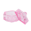 Glass jar with lid for liquid, pink henna cleaner