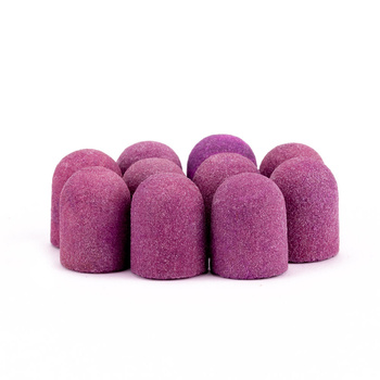 Pedicure caps 13 mm, 150 grit, 10 pcs Fabric Podo AlleMed Purple