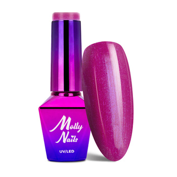 Esmalte híbrido Molly Nails Bling it on! Purple Chic 8 g, n.º 504