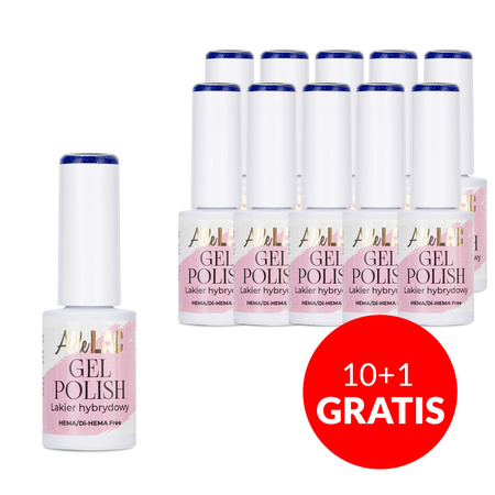 10 + 1 gratis. Esmalte híbrido LED/UV Gel Polish Blues BL6 Glitter AlleLac sin HEMA ni Di-HEMA, 6 g