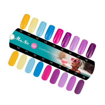 Колекція Molly Nails «Коктейлі та напої»: глянцеві та матові лаки, 9 кольорів