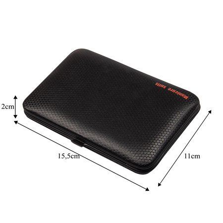 Set of 18 cosmetic accessories for manicure, pedicure, and facial treatments in a black and red case - CC046
