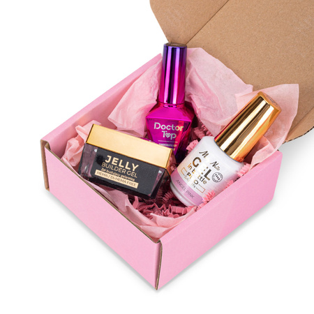 Molly Nails PRO MATCH SYSTEM 2+1 Angel Pink: 2 гелі для нарощування + Doctor Top 10 г