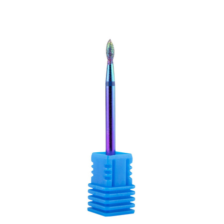 Fraise diamantée Unicorn arc-en-ciel en forme de larme mini n° 19