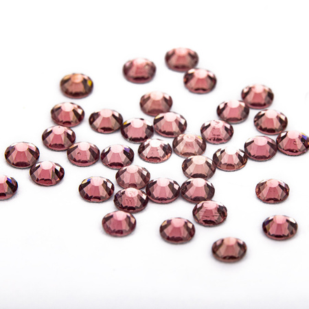Strass en verre pour ongles SS10 Light améthyste, environ 50 pièces.
