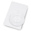 Silicone stamp for plates with a scraper, 5x6.5 cm, and a protective cap, transparent ergonomic housing