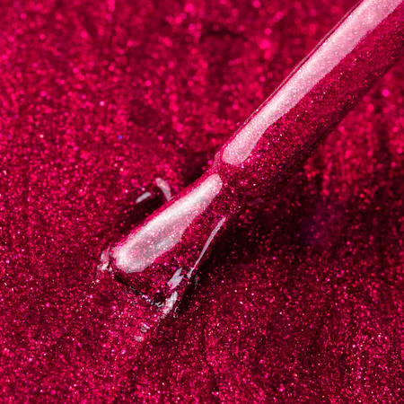 La Vie en Rouge No. 324 Shimmering Lips LED/UV Gel Polish by MollyNails—HEMA/Di-HEMA Free, 8g+ FREE Glitter Sample Pack