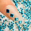 ShinePins: tachuelas lisas, adornos brillantes para uñas, cuadradas, grandes, NTN Premium n.º 12, 5 g