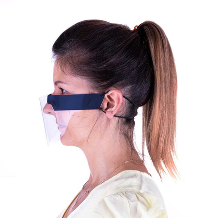 Mini mascarilla protectora reutilizable para boca y nariz, universal, azul marino oscuro