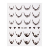 Adesivi per unghie 5D / French / Linea del sorriso francese, 20 pezzi, nero, SD-2287