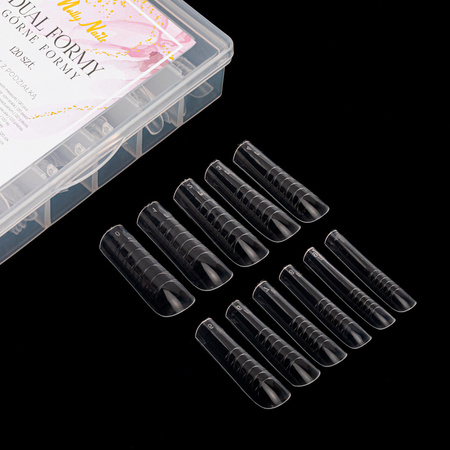 Upper dual forms for nail construction with square scale 7 11 sizes 110 pcs