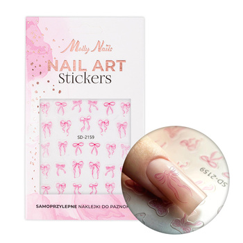 5D self-adhesive nail stickers, pink bows SD-2159 MollyNails