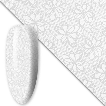 Feuille de transfert pour ongles 80 cm, blanche, n° 10