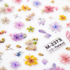 Autocollants pour ongles 5D, fleurs autocollantes M-2373 Molly Nails
