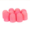 Pedicure caps 7 mm, 80 grit, 10 pcs Fabric Podo AlleMed Pink