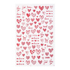 Adhesivos para uñas autoadhesivos de San Valentín, rojos, F926