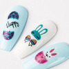 Selbstklebende 3D-Nagelaufkleber mit Glitzer für Ostern BLE 1051D