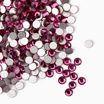 SS10 Fuchsia glass nail rhinestones, approx. 50 pcs.