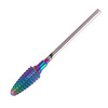 Fresa profesional de cobalto-tungsteno con acabado iridiscente, modelo Flame M 3/32" n.º 4