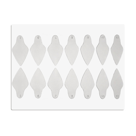 Moules autocollants en silicone pour Dual Form, pointe courte ST012-4 MollyLac, 24 pièces