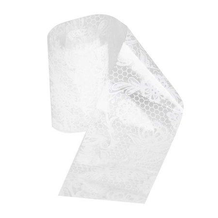 Lámina de transferencia para uñas, 80 cm, blanca, n.º 3