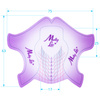 Plastic nail extension form templates for acrylic gel MollyLac Flexible purple 500 pcs