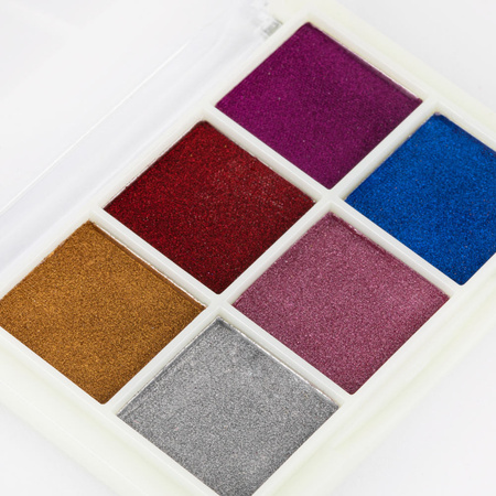 Nagellackpulver mit Holo-Spiegeleffekt, Set mit 6 Farben, Nr. 2
