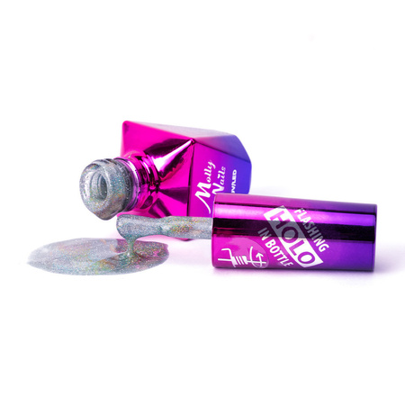 Esmalte híbrido Molly Nails Flashing Holo in Bottle, 8 g