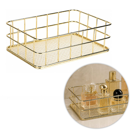 Metall-Organizer-Korb, gold, Nr. 2