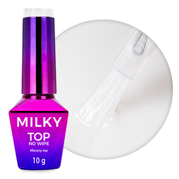 Milky MollyNails Top Coat - Milky White, No-Wipe, No-Rinse, HEMA/Di-HEMA-Free, 10 g