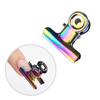 Clip metallica a molla per tunnel, cobalto, 22 mm, 5 pezzi