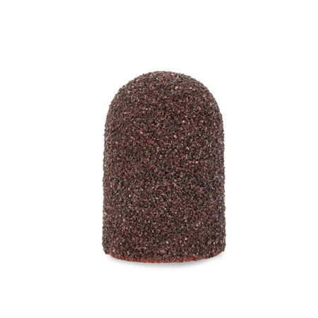 Capuchons abrasifs pour pédicure avec insert en coton, 16 mm, grain 60, marron, AlleMed, 100 pièces