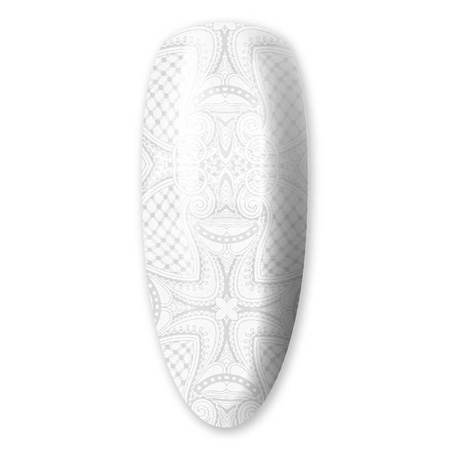 Lámina de transferencia para uñas, 80 cm, blanca, n.º 6