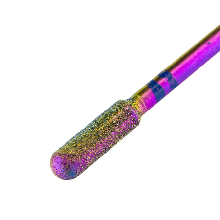 Unicorn rainbow diamond burr, rounded cylinder No. 11