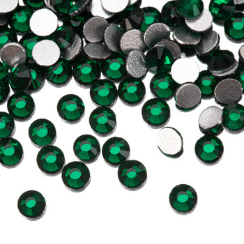 Скляні стрази для нігтів SS10 Emerald, приблизно 50 шт.
