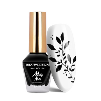 Stempel- und Stamping-Lack Molly Nails PRO Stamping, schwarz, 10 ml