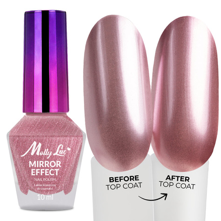 Esmalte clásico MollyLac Mirror, efecto espejo/metalizado, n.º 05, 10 ml