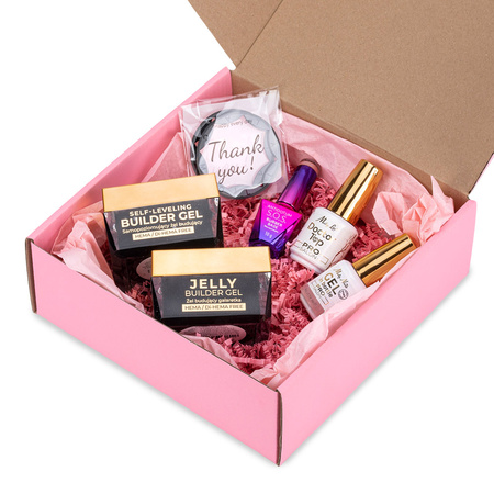 Molly Nails PRO MATCH SYSTEM 4+1 Nutty Nut 3 Aufbau-Gele + Grundierung + Doctor Top 15 g