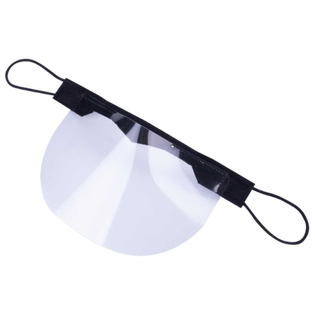 Reusable universal black sewn mini face shield for mouth and nose