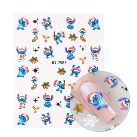 Самоклеючі святкові наклейки на нігті Stitch від MollyNails JO-2583