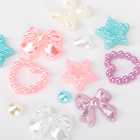 Cajita decorada con lazos, estrellas y corazones BKHZ-014