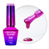 Top colorido sin necesidad de limpiar Crystal Glass de Molly Nails, color morado, sin HEMA ni Di-HEMA, 10 g