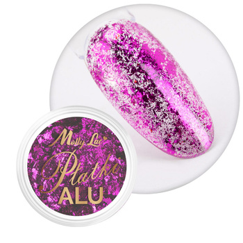 MollyLac Metallic Nail Dust Aluminum Flakes 0.2 g No. 16