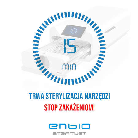 Autoclave Enbio S LED Light + Filtro per l'acqua GRATIS + Scheda tecnica + Certificato di sicurezza GRATIS rosa